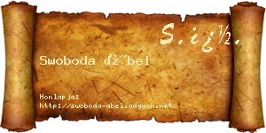 Swoboda Ábel névjegykártya